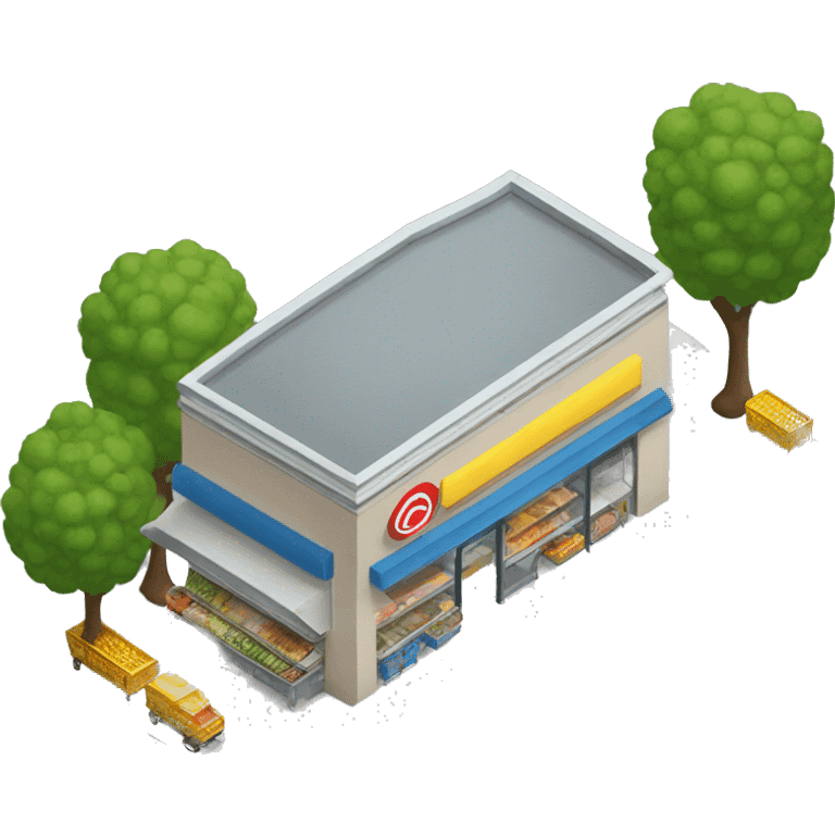 supermarket exterior structure emoji