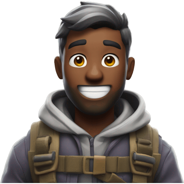 A Fortnite skin surprised  emoji