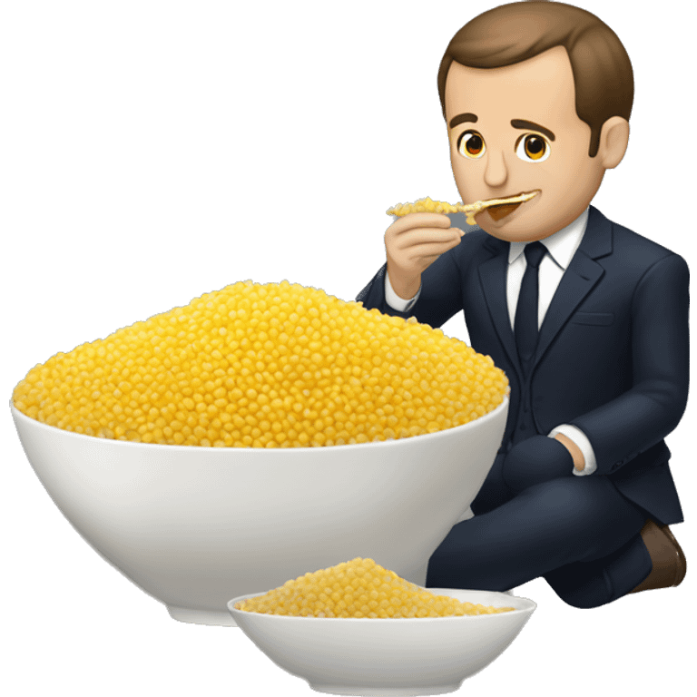 Macron qui mange du couscous  emoji