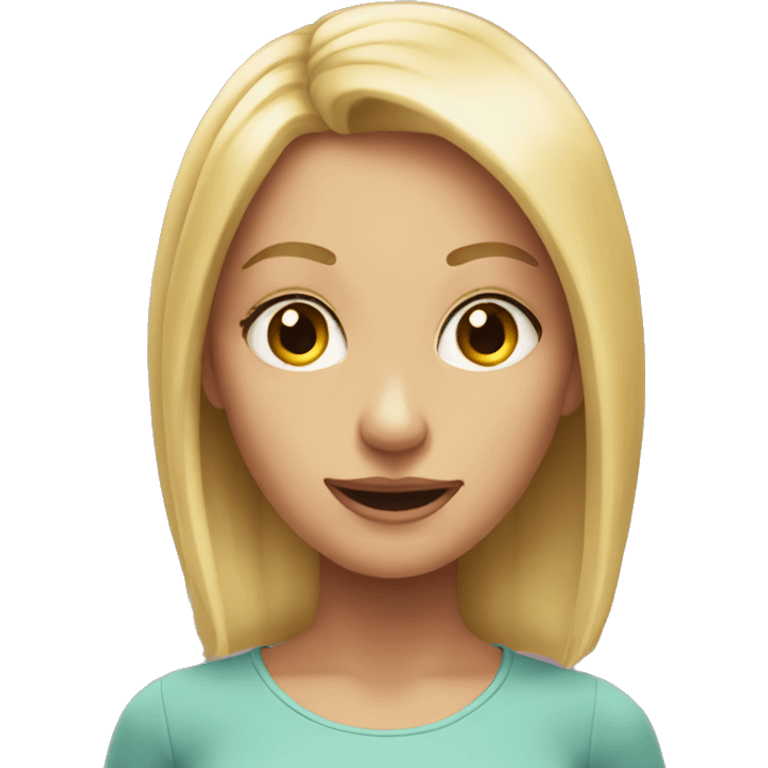 rolling eyes blonde girl emoji