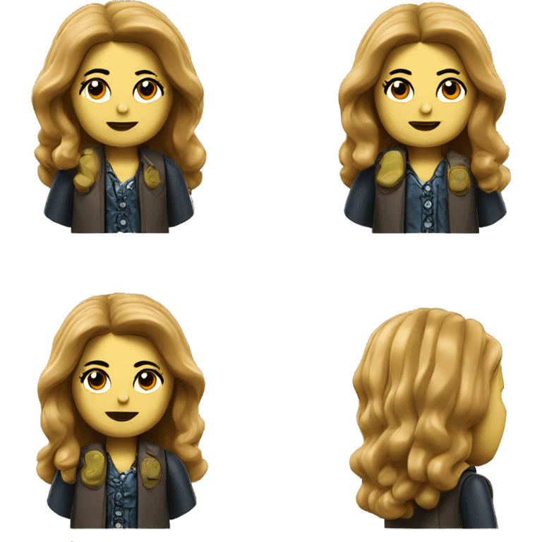 A strange lego figure girl  emoji