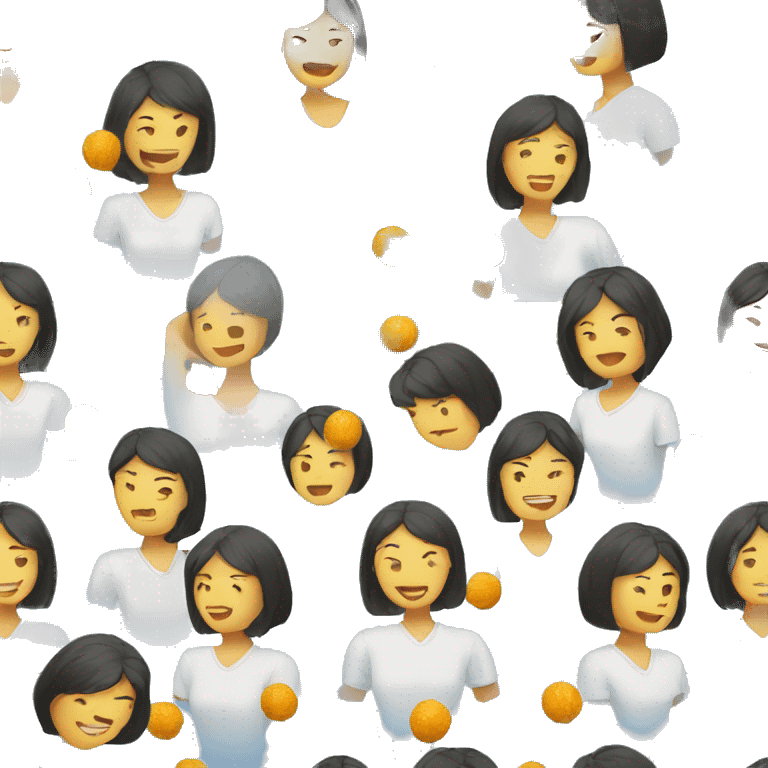 Asian woman pickleball emoji