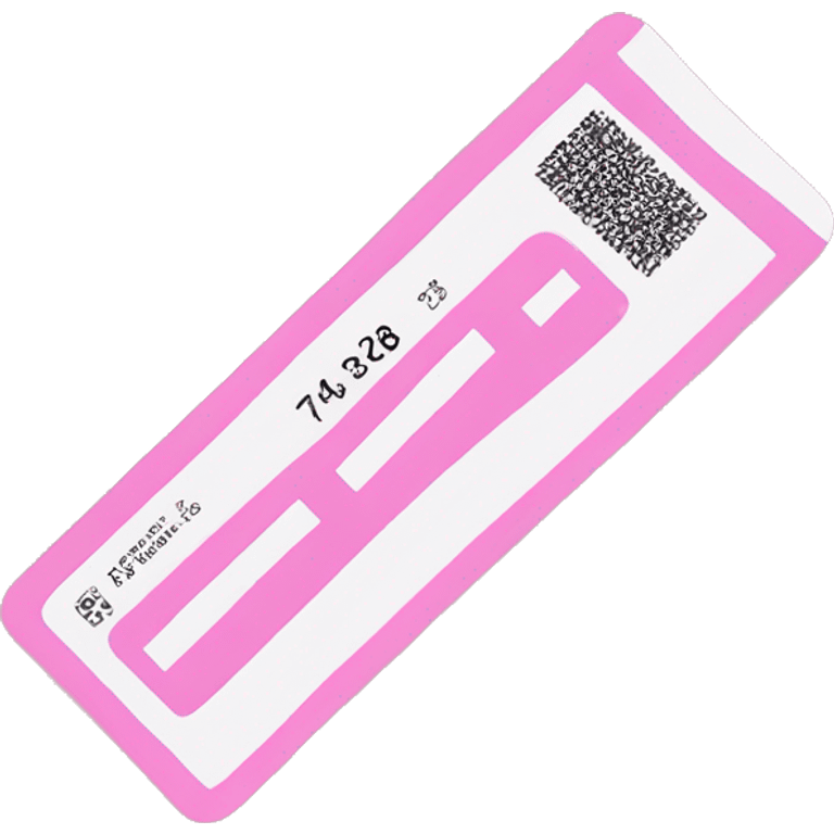 Pink Boarding pass  emoji