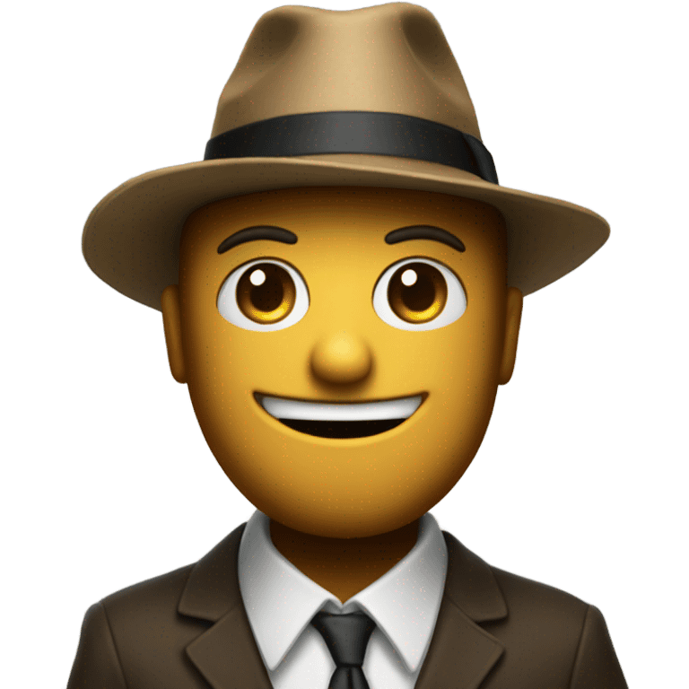 a sentient cracker wearing a fedora emoji