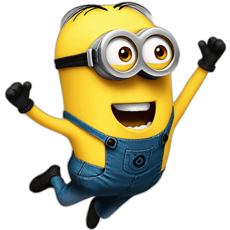 Minion jumping emoji