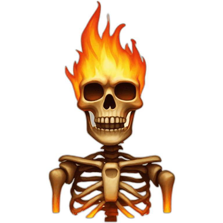 fire skeleton emoji