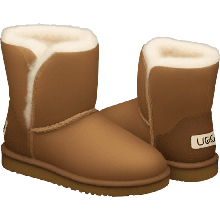 Mini ugg boots brown emoji