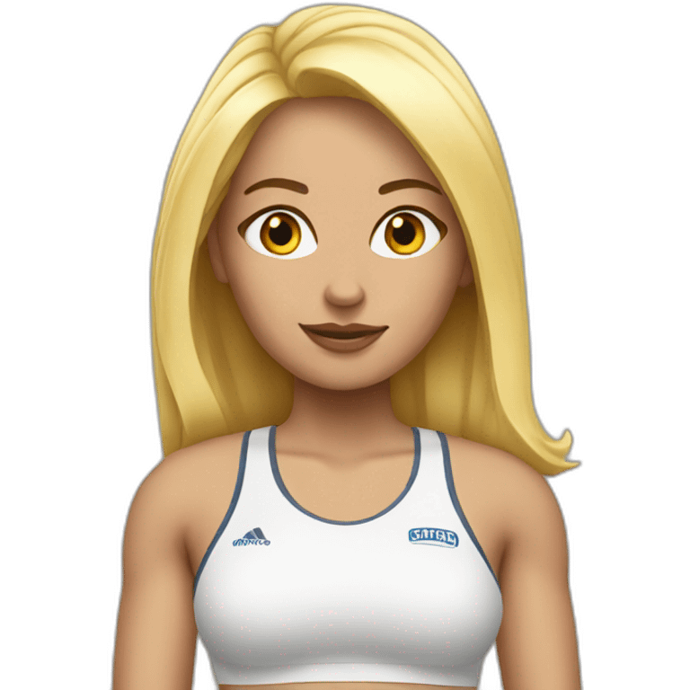 Hot blonde sportsgirl emoji