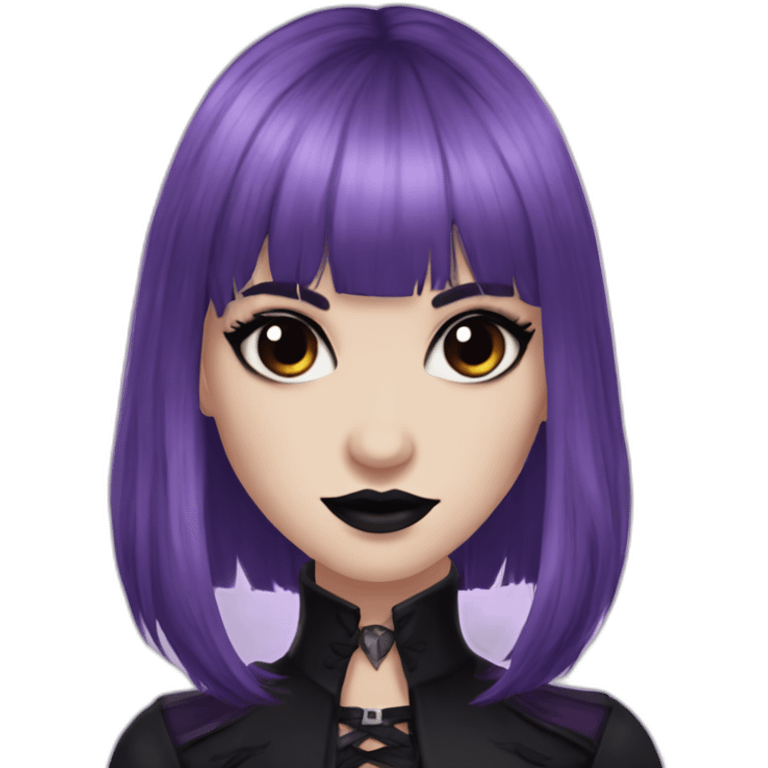 Elissabat-with-bangs-long-hair-dark-purple-and-black-vampire-goth-makeup-pinkeyes-romanticgothcloses- emoji