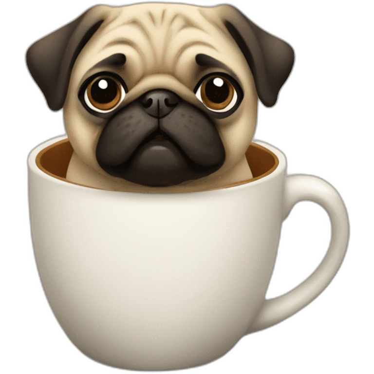 Pug in mug  emoji