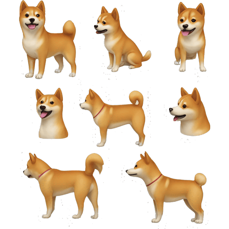 Dog, Shiba Inu, girl, slim emoji