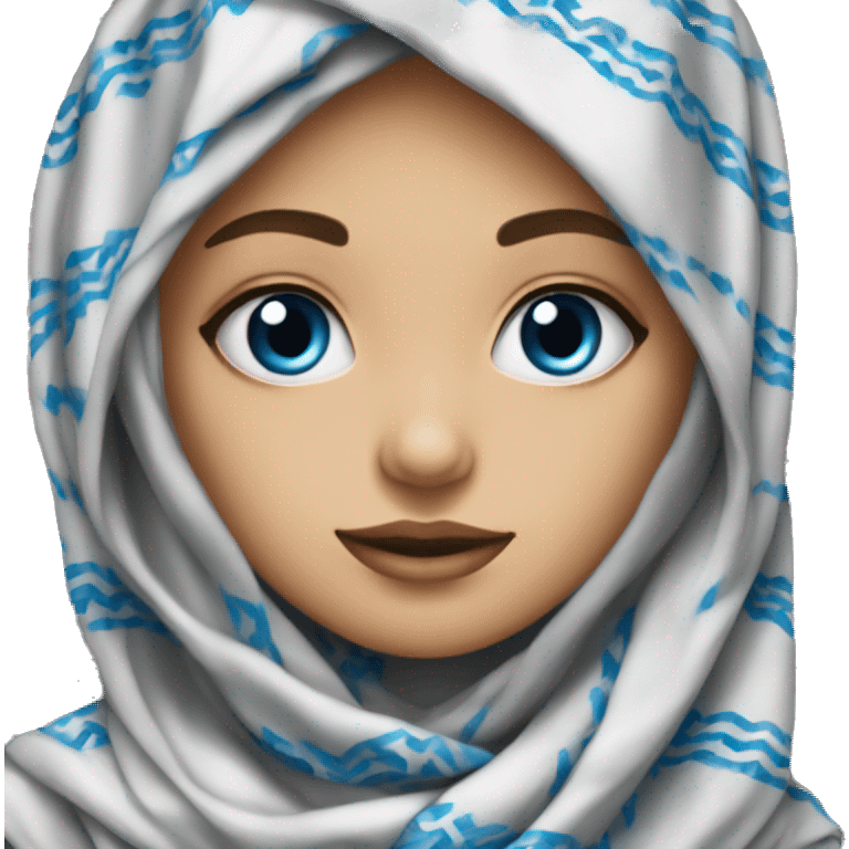 Girl Keffiyeh blue eyes emoji