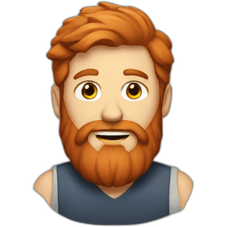 a red-haired man with a beard emoji