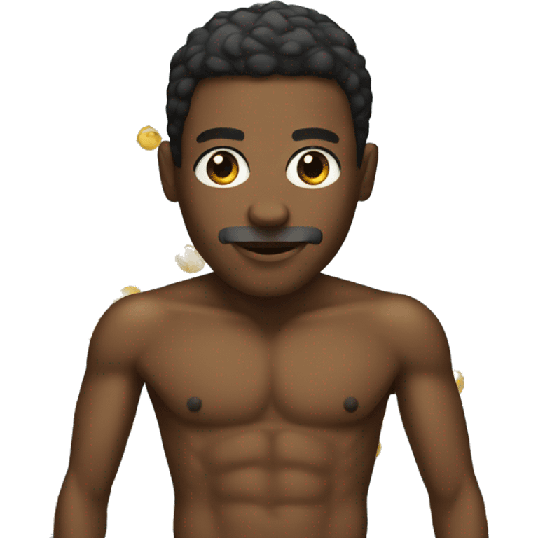 A black man wearing a bikini  emoji