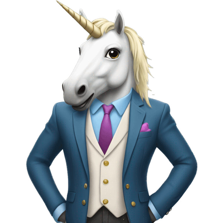 Unicorn in a blazer emoji