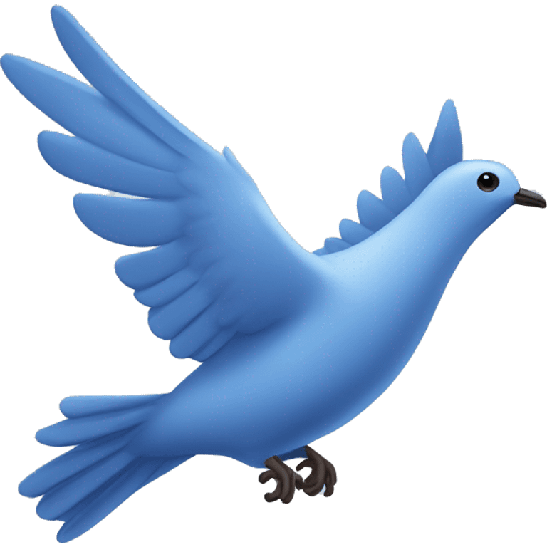 Blue dove flight  emoji