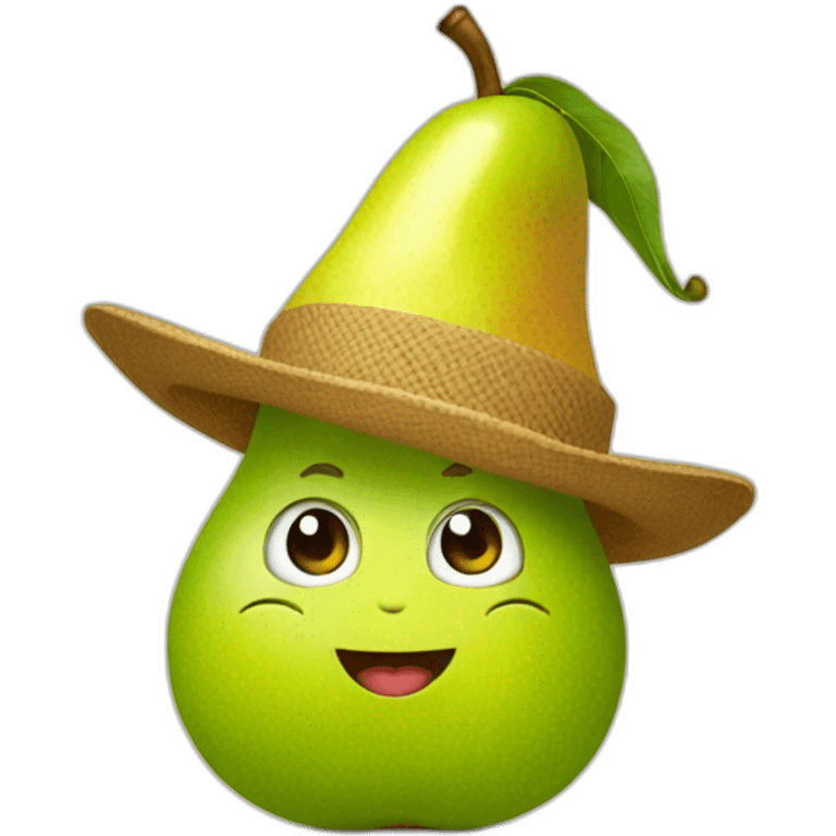 pear in a hat emoji