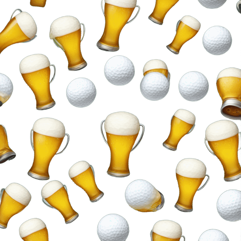 Golf with a beer emoji