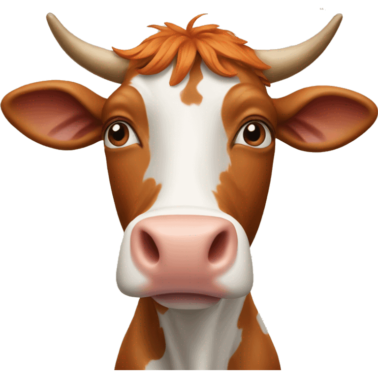 Ginger cow emoji