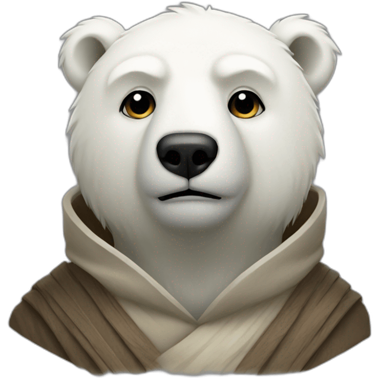 A polar bear jedi emoji