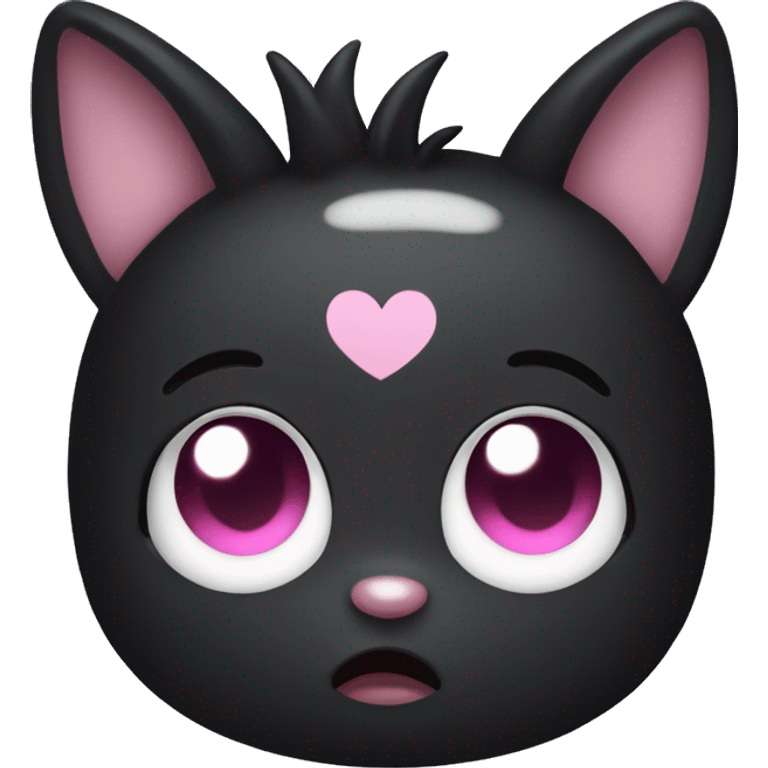 Kuromi with heart eyes emoji