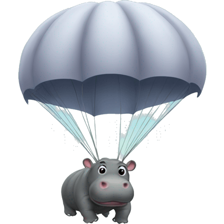 Hippo parachute  emoji