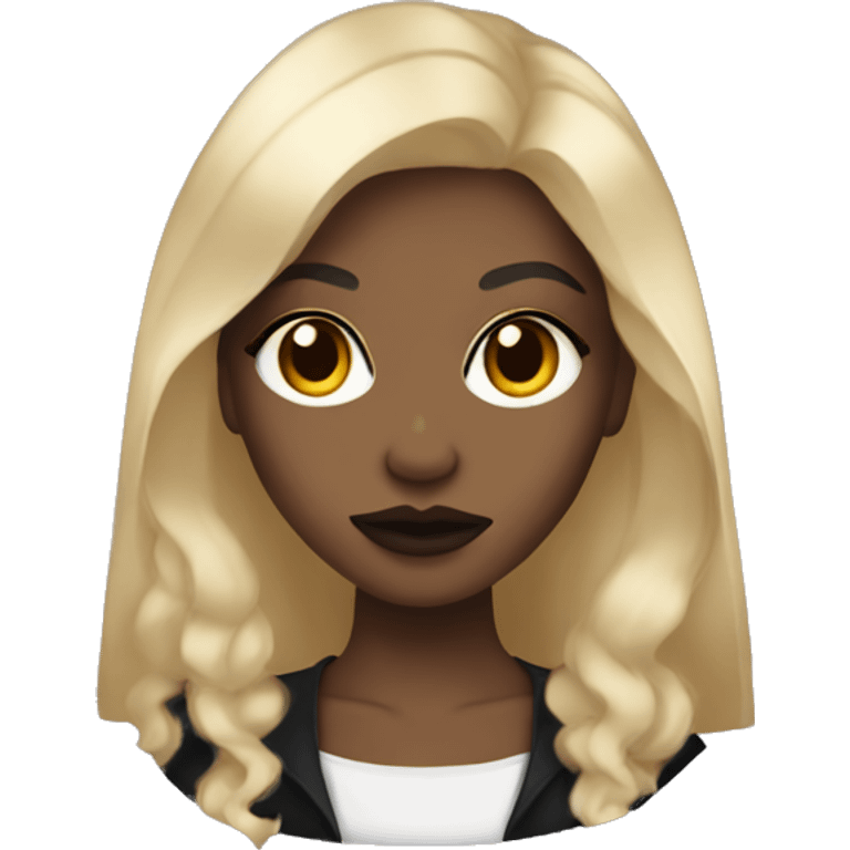 Vampire lightskin black girl with blonde hair emoji