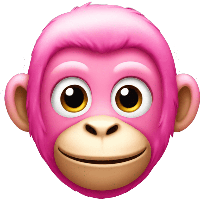 Pink monkey emoji