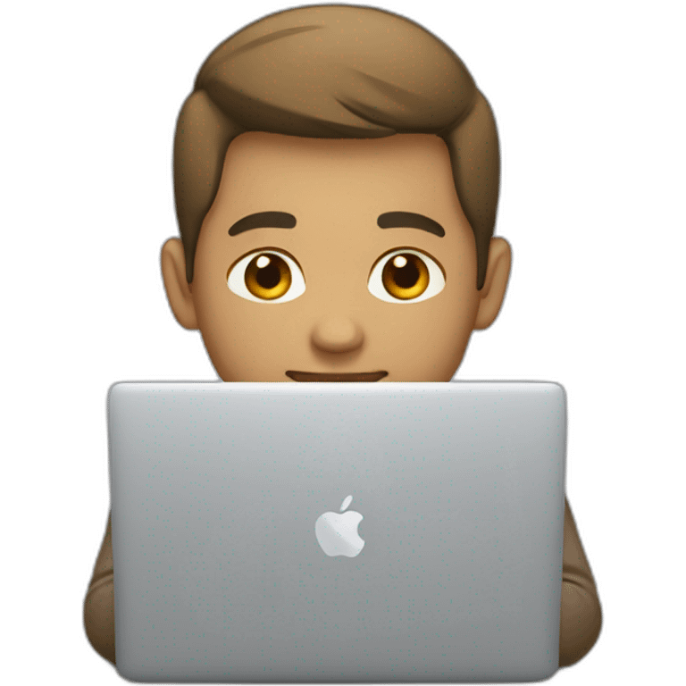 developer on mac laptop light skin tone emoji