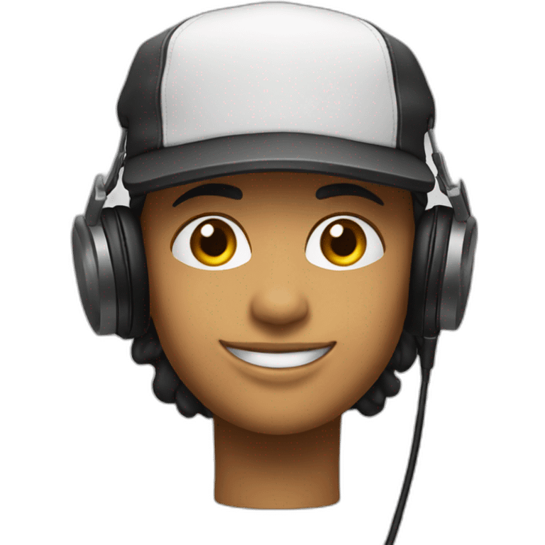  dj piel clara con  gorra emoji