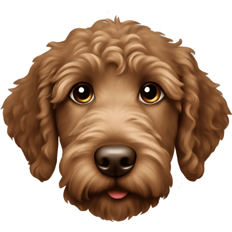 Brown Labradoodle puppy emoji