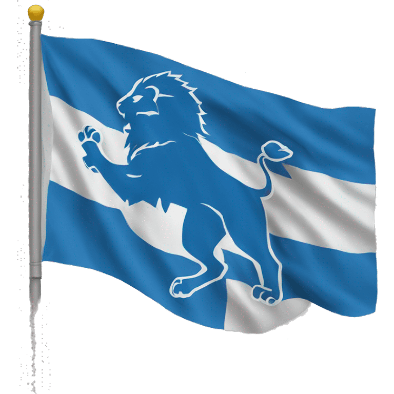 Detroit Lions flag emoji