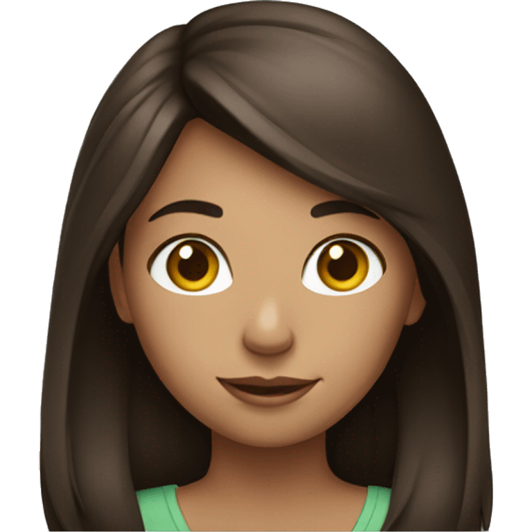 Girl Brunette on laptop emoji