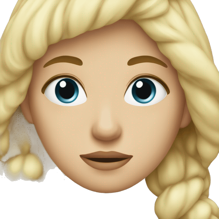 Blonde girl who is cold  emoji