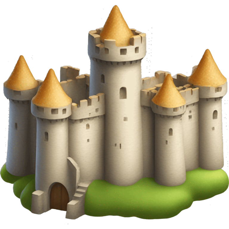 Castle with a foundation of bread emoji