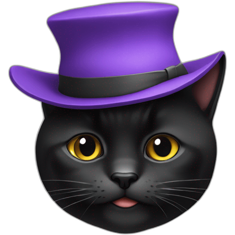 black-fat-cat-with-hat emoji