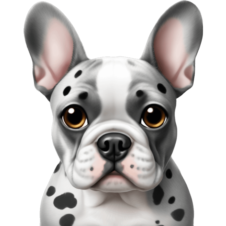 French bulldog grey black spots emoji