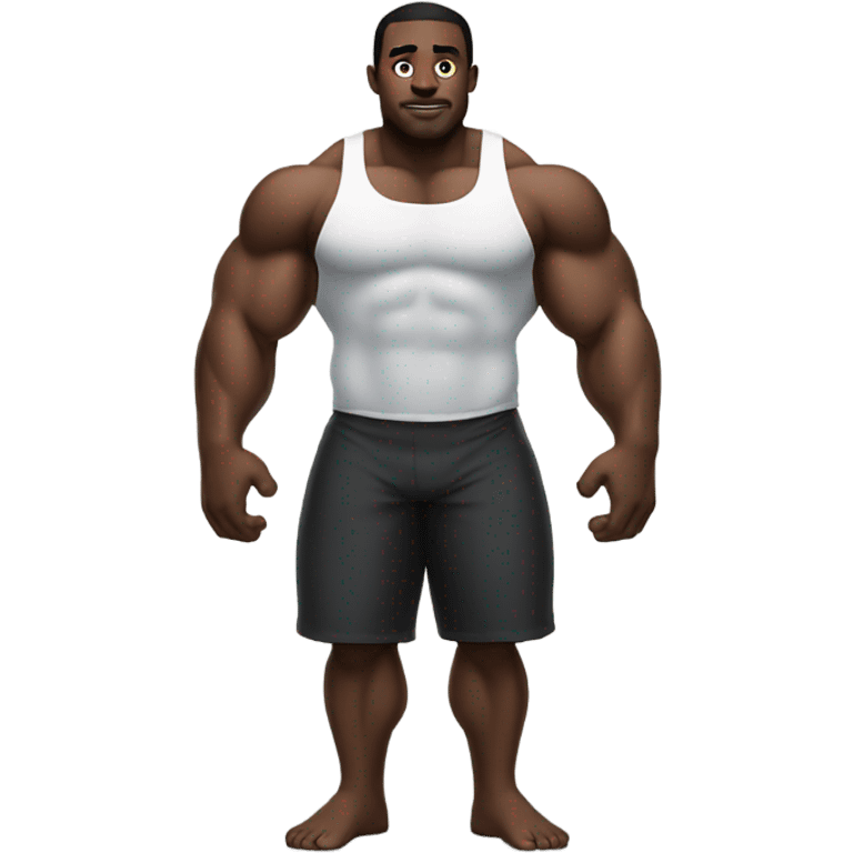 Big muscle black man emoji