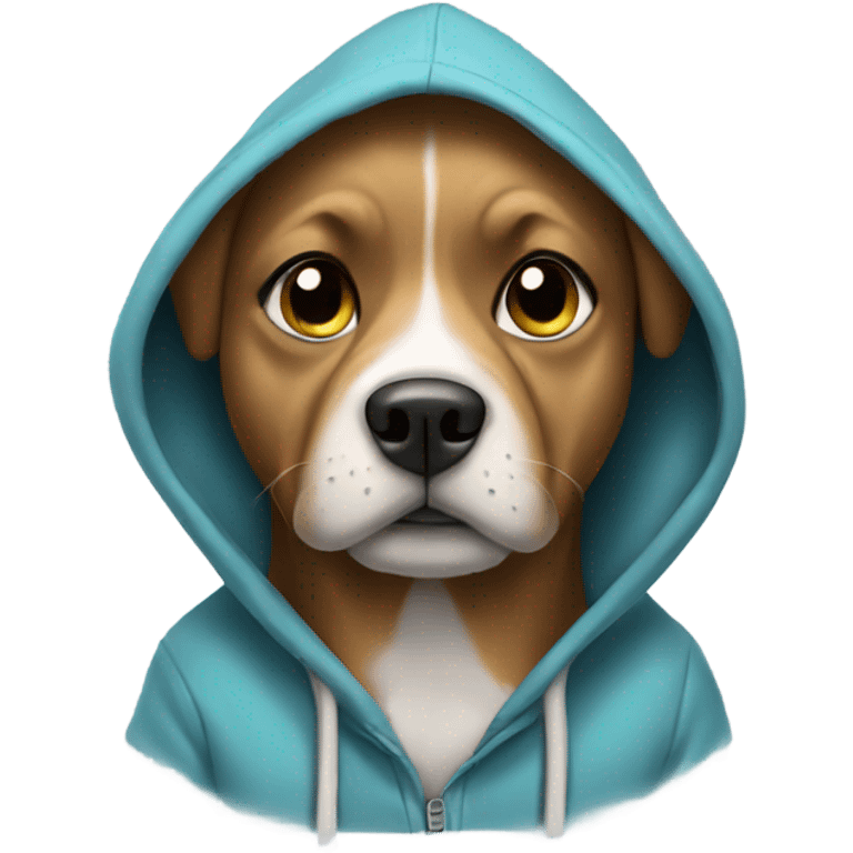 dog wearing a hoodie emoji