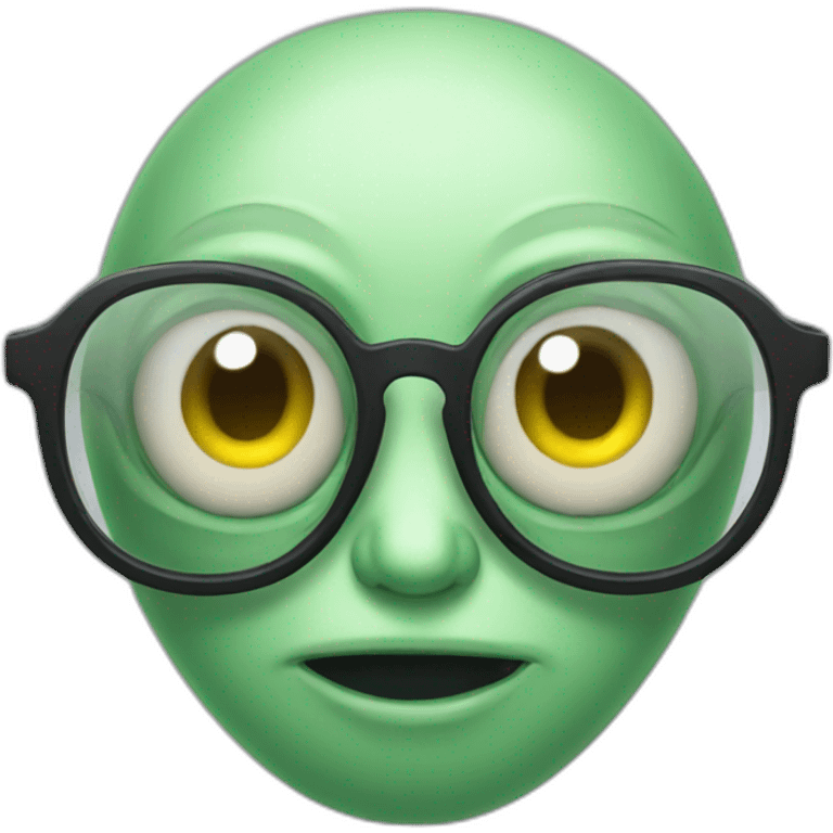 alien with glasses emoji