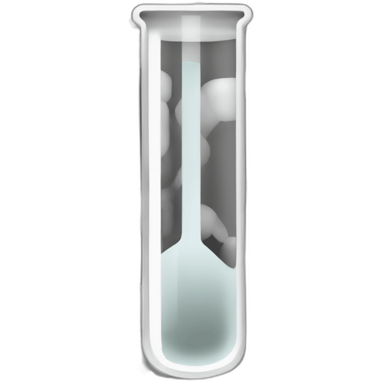 black white chemistry pictogram straight test tube emoji