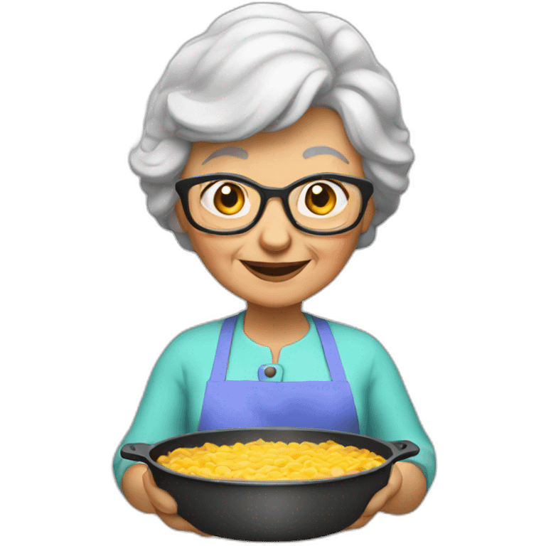 Granny coocking emoji