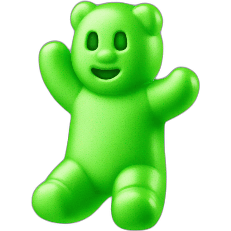 Sour patch kid gummy green emoji