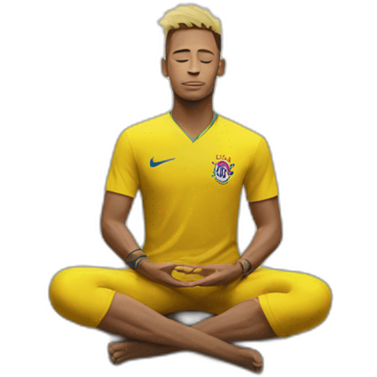 neymar meditation on a mountain in the himalayas emoji