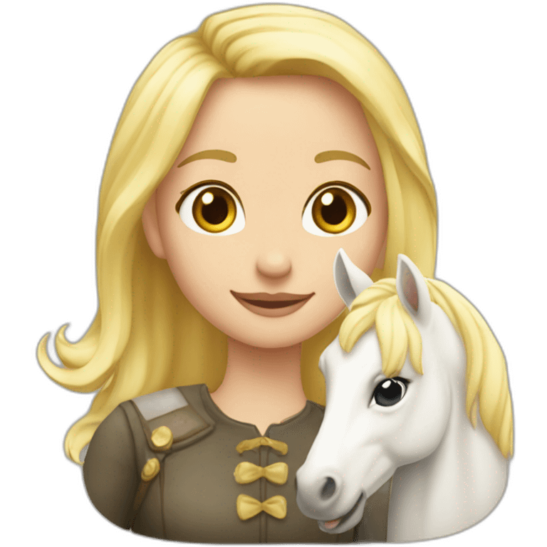 Une blonde sur une licorne  emoji