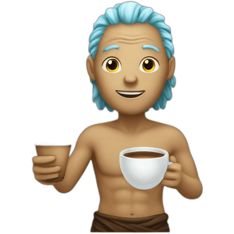 talkative water spirit with a coffee emoji