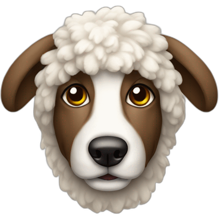 Plush sheep dog with tartan ears. emoji