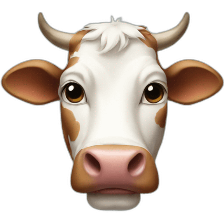 Cow with cat head emoji