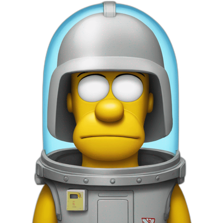 Homer Simpson in  rocket emoji