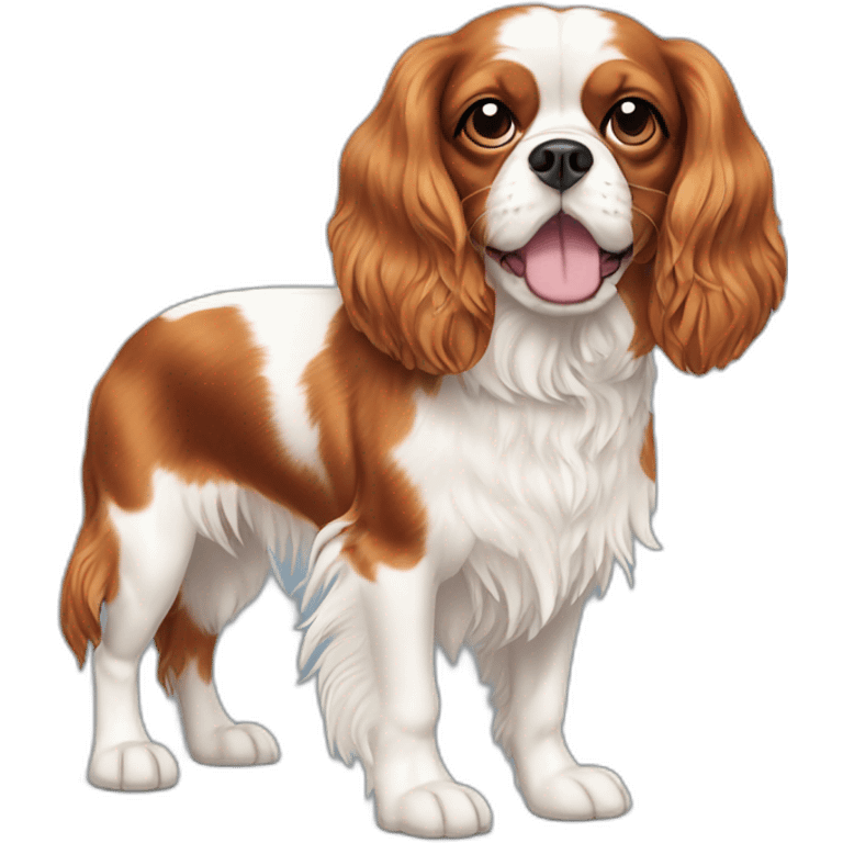  Cavalier King Charles Spaniel full body stand up emoji